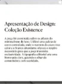 Coleção Existence: apresentação